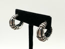 JAMES AVERY Sterling Retired Thatch Huggie Hoop Earrings