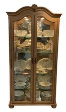 Craquelure Finish Wood & Glass Display Cabinet