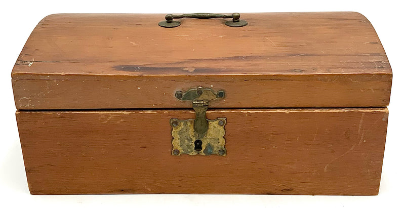 Antique Pine Tackle Box with Insert