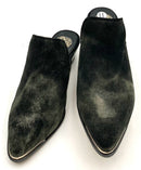 VINCE CAMUTO Black Gold Suede Haydan Heeled  Mules 11