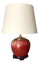 Ceramic Oxblood Table Lamp