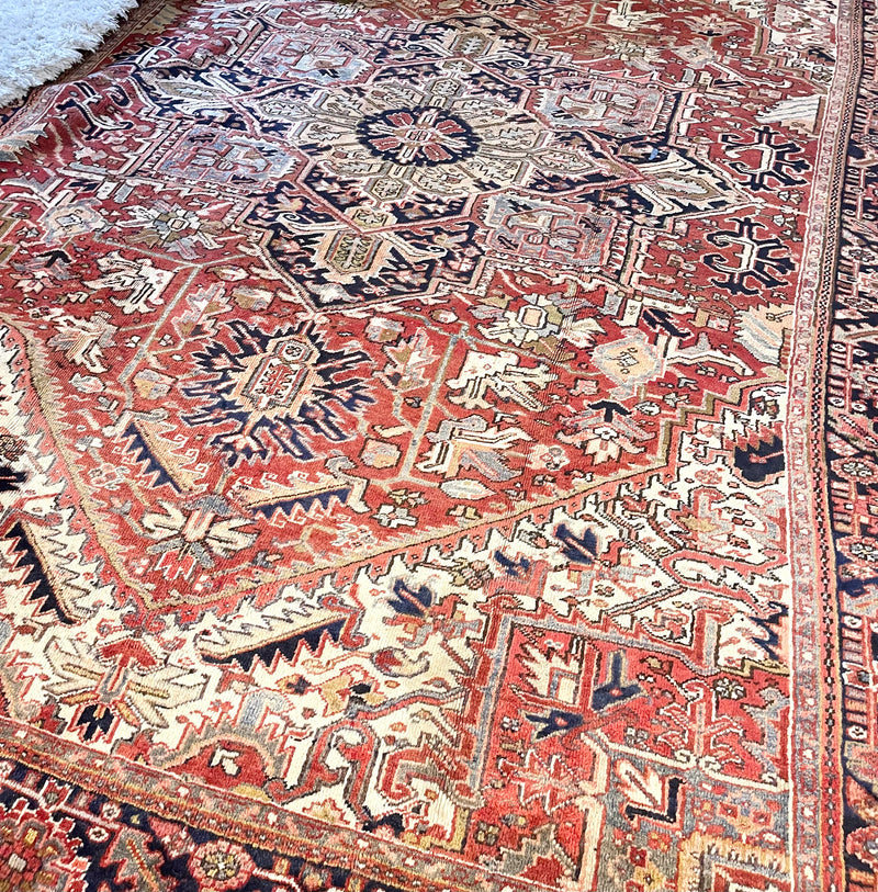 NEW Handmade Persian Heriz Wool Rug 9.5'x13.3'