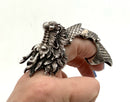 Sterling Articulated Dragon Knuckle Ring