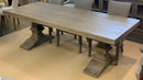 Gray Wood Trestle Dining Table