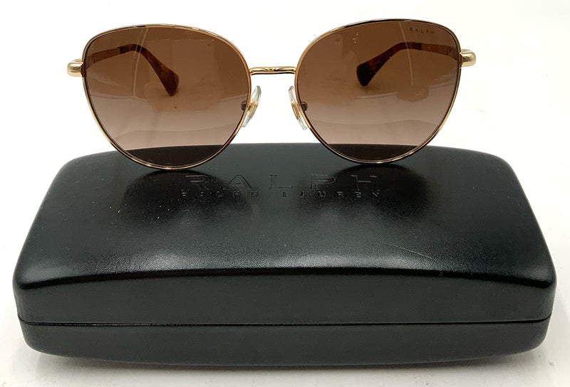 RALPH LAUREN Gold Frame Brown Gradiant Lens Tortoise Sunglasses