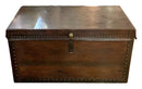 Antique Handmade Buffalo Hide/Wood Trunk
