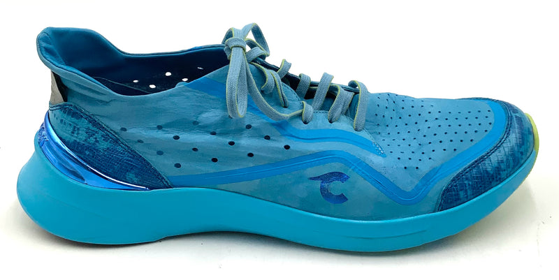 COURSER Cyan Blue Luxe Uno Italian Leather Sneakers 13