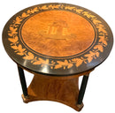 Round Foyer Table with Marquetry Inlay