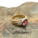 14kt Gold, Diamond & Citrine Ring