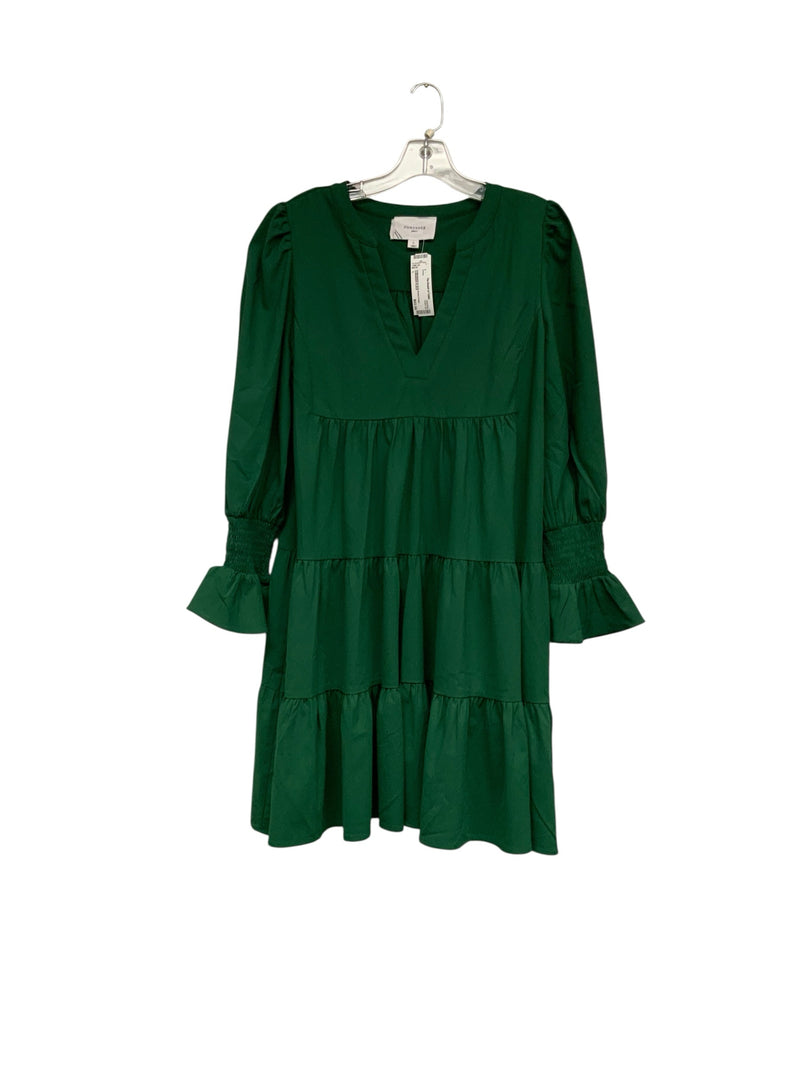 POMANDER PLACE Green Crepe "Kenzo" Dress