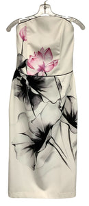 NHA KHANH White/Black/Pink Strapless Nellie Cocktail Dress