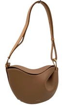 POLENE Camel Italian Calf  Leather Tonca Edition Duo Bag