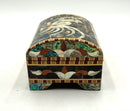 Mother of Pearl & Abalone Rooster Walnut Inlay Box