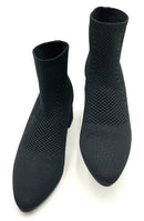 EILEEN FISHER Black Mesh Knit Fabric Pointed Purl Ankle Boots 8