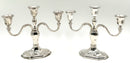 Pair of Vintage Sterling Silver Three Arm Candelabras