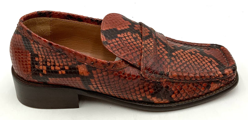 BY FAR Rust Python-Effect Handmade Britney Loafers 37