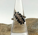 10kt Gold, Diamond & Sapphire Waterfall Style Ring