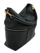 LOUIS VUITTON Black Empreinte Leather Melie Double Pocket Shoulder Bag