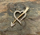 14kt Gold & Diamond Heart Pendant