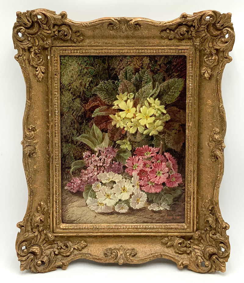 Pair of Antique Oliver Clare Oil on Canvas Paintings