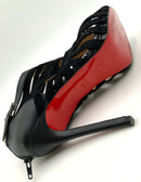 CHRISTIAN LOUBOUTIN Black Suede Karina Cage Sandals 38.5