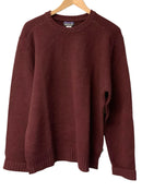 PATAGONIA Burgundy Lambswool Crew Neck L/S Sweater