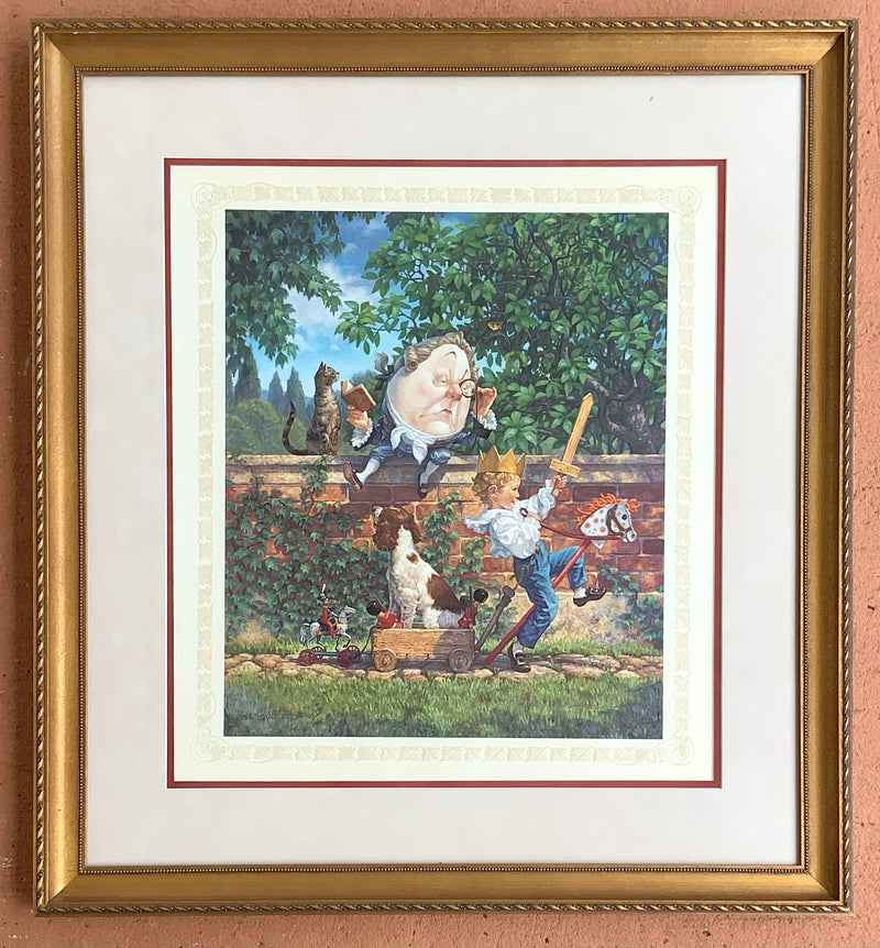 Scott Gustafson Signed "Humpty Dumpty" Framed Print