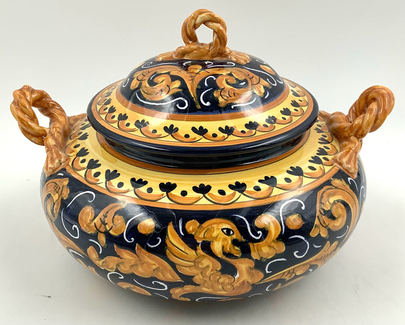 Deruta Handpainted Lidded Pottery Tureen
