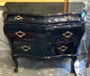 Black Lacquer Bombe Chest