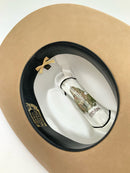 STETSON Tan 3x Beaver Feather Accent Rancher Hat Sz 7 1/8