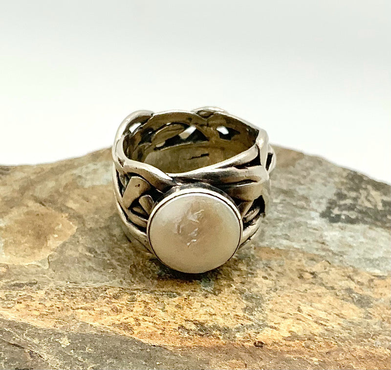 SILPADA Sterling & Pearl Mermaid Ring