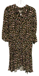 ZADIG & VOLTAIRE Green/Pink/Navy Abstract 1/2 B/D 3/4 Sleeve Dress