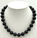 GUMP'S 14kt Gold & Onyx Beaded Necklace