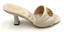 GUCCI Cream Matelasse Leather Marmont Mule Sandals 36