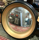 Black & Gold Round Convex Mirror