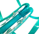 CHANEL Clear Vinyl/Teal Patent Triple CC Logo Tote