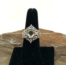 Barbara Bixby Sterling, Prasiolite & Topaz Ring w/18kt Gold Accents