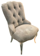 Pair of Caracole Glass Slipper Chairs