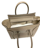 CELINE Souris Drummed Calfskin Micro Luggage Tote Bag
