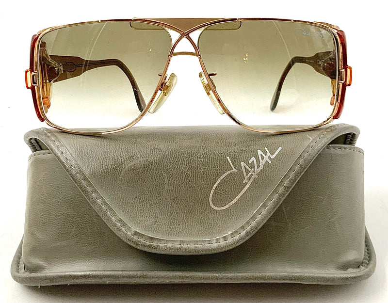 CAZAL Vintage Goldtone Amber 955 Sunglasses