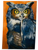 Signed Acrylic on Canvas of Owl