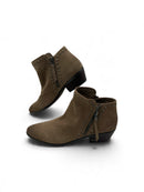 SAM EDELMAN Deep Taupe Suede Studded Paola Ankle Boots 9