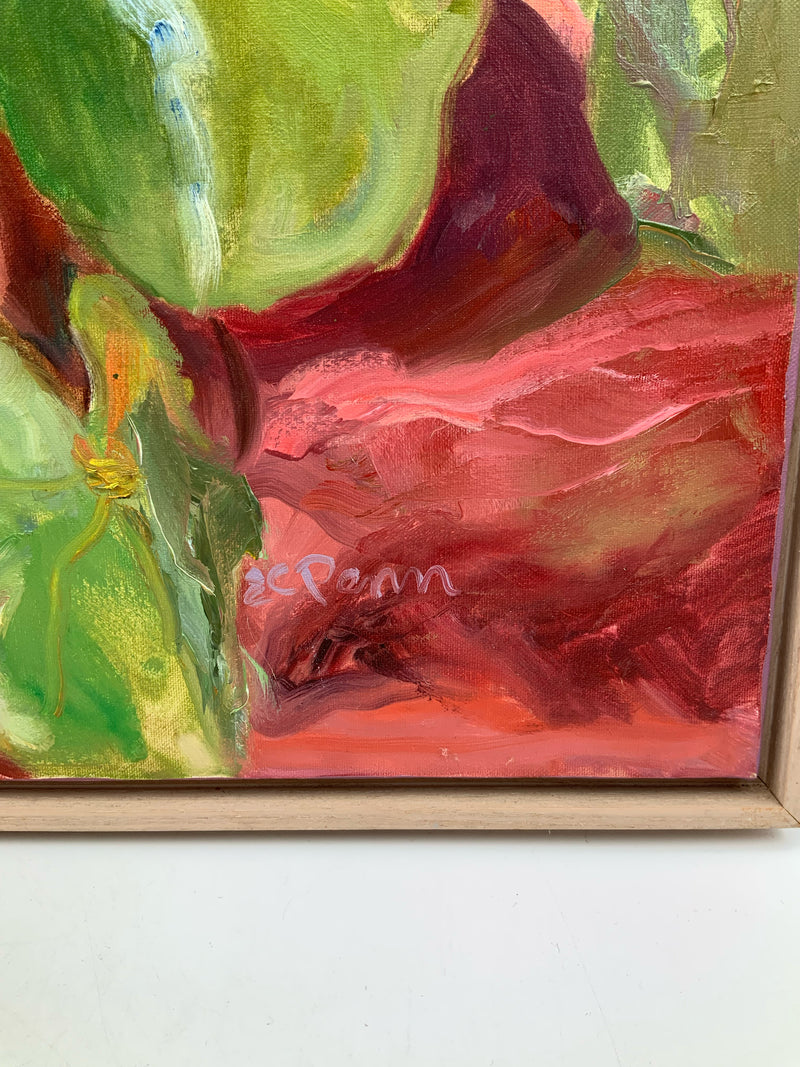 "Potted Geranium" Acrylic on Canvas