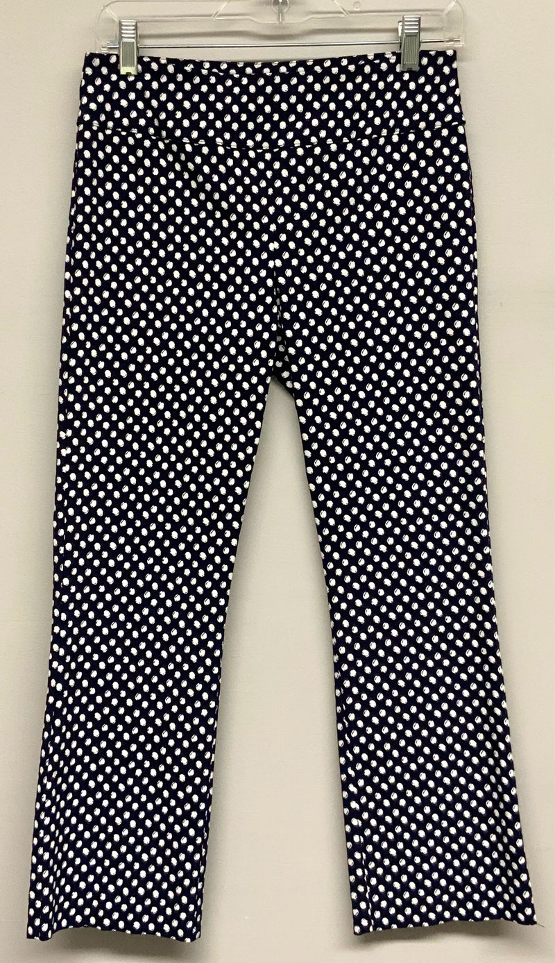 ELLIOTT LAUREN Navy/White Dot Pull-On Pants