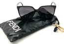 FENDI Black Frame Polarized Lens Square Frame Fine Sunglasses