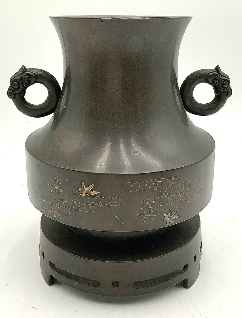 Antique Bronze Ikebana Vase