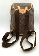 LOUIS VUITTON Vintage Monogram Canvas Tan Vachetta Trim Bosphore Backpack