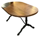 Oval Coffee Table With Cast Iron Base