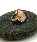 10kt Gold Carved Cameo Ring