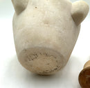 Antique Carrera Marble Mortar With Wood Pestle